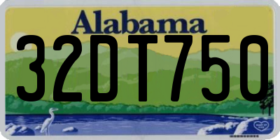 AL license plate 32DT750