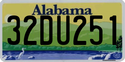 AL license plate 32DU251
