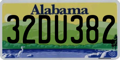 AL license plate 32DU382