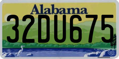 AL license plate 32DU675