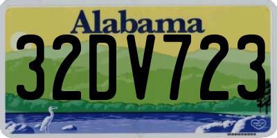 AL license plate 32DV723