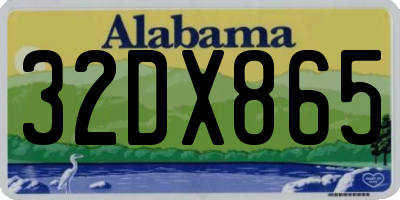 AL license plate 32DX865