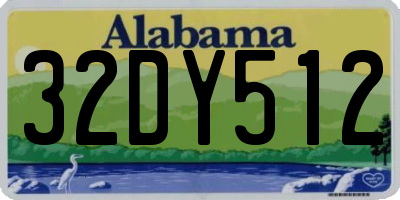 AL license plate 32DY512