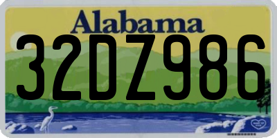 AL license plate 32DZ986