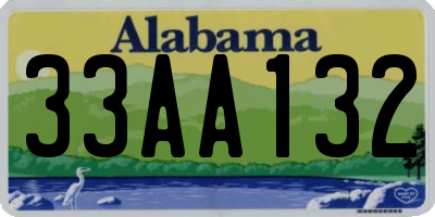 AL license plate 33AA132