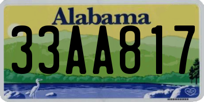 AL license plate 33AA817