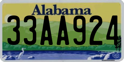 AL license plate 33AA924