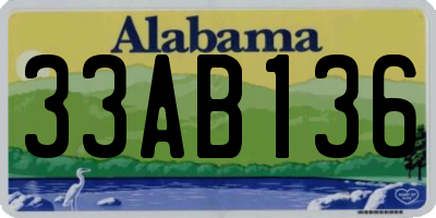 AL license plate 33AB136