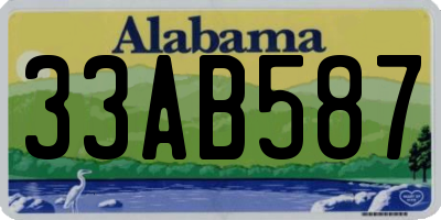 AL license plate 33AB587