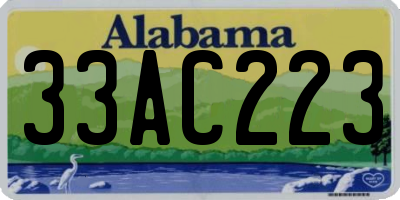 AL license plate 33AC223