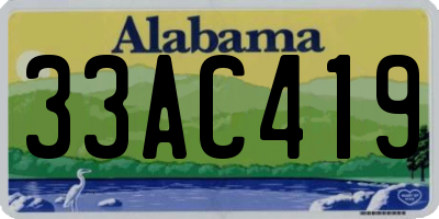 AL license plate 33AC419
