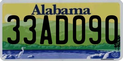 AL license plate 33AD090