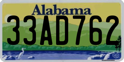 AL license plate 33AD762