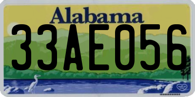 AL license plate 33AE056