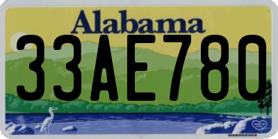 AL license plate 33AE780