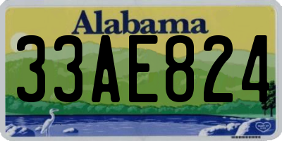AL license plate 33AE824