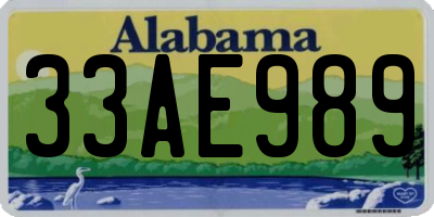 AL license plate 33AE989