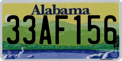 AL license plate 33AF156