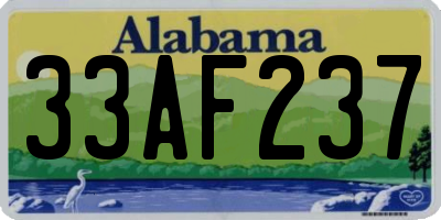 AL license plate 33AF237
