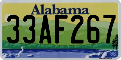 AL license plate 33AF267