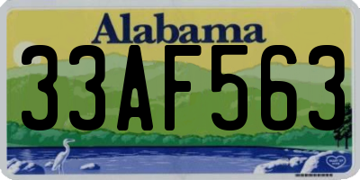 AL license plate 33AF563