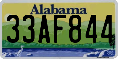 AL license plate 33AF844