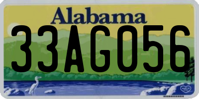 AL license plate 33AG056