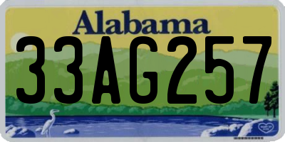 AL license plate 33AG257
