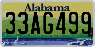 AL license plate 33AG499