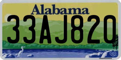 AL license plate 33AJ820