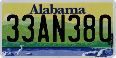 AL license plate 33AN380