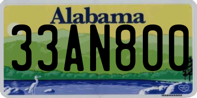 AL license plate 33AN800