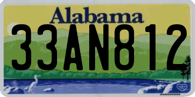 AL license plate 33AN812