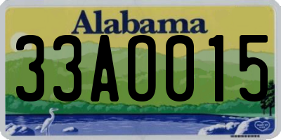 AL license plate 33AO015