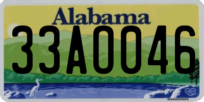 AL license plate 33AO046