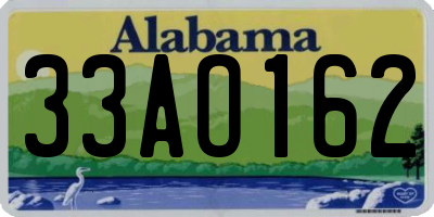 AL license plate 33AO162
