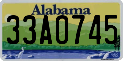 AL license plate 33AO745