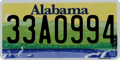 AL license plate 33AO994