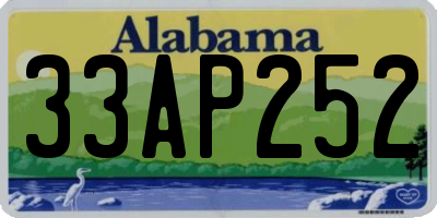 AL license plate 33AP252