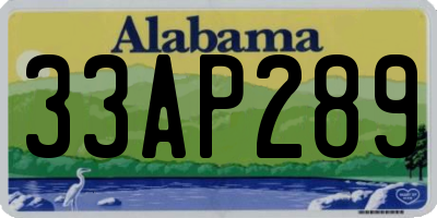 AL license plate 33AP289