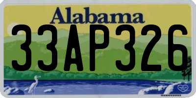 AL license plate 33AP326