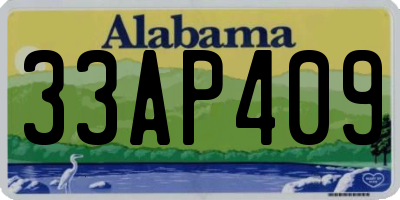 AL license plate 33AP409