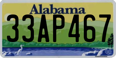 AL license plate 33AP467