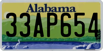 AL license plate 33AP654