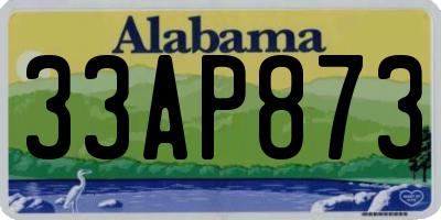 AL license plate 33AP873