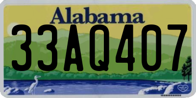 AL license plate 33AQ407