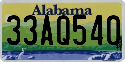 AL license plate 33AQ540