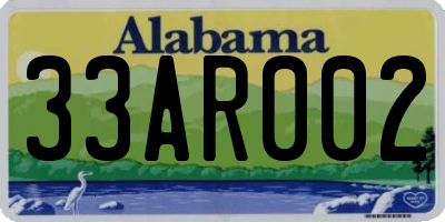 AL license plate 33AR002