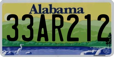 AL license plate 33AR212