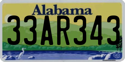 AL license plate 33AR343